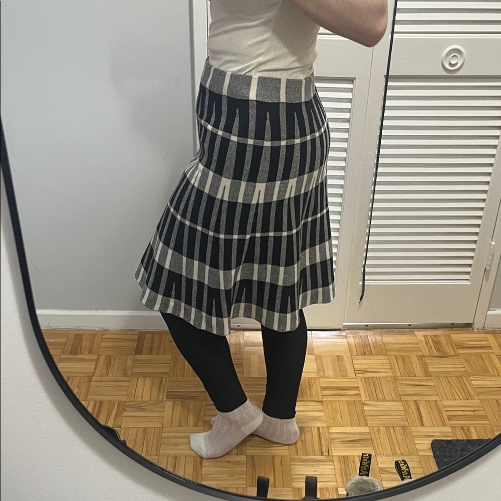Cleo Black and Cream A-Line Skirt - Picture 5 of 5